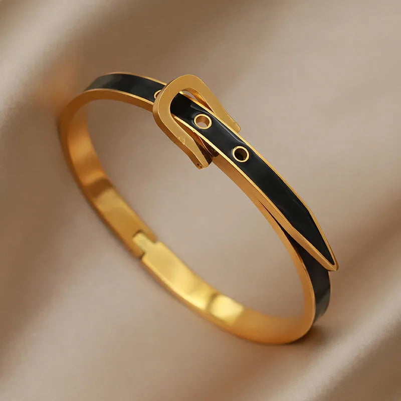 Golden Steel Bracelet Jewelry Unique Accessories