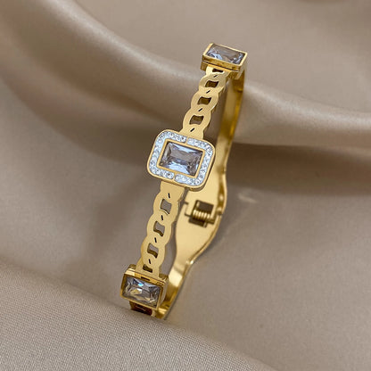 Manšeta za par od nehrđajućeg čelika zlatno srebrne boje