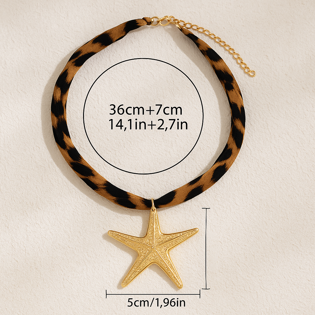 Leopard Choker with Gold Pendant Limited Edition Collection