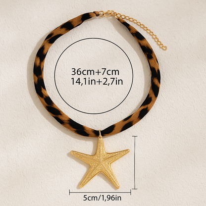 Leopard Choker with Gold Pendant Limited Edition Collection
