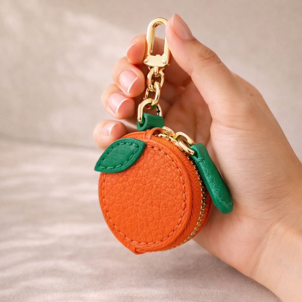FruitPop Mini Wallet Collection – Leather Coin Purse Pendant