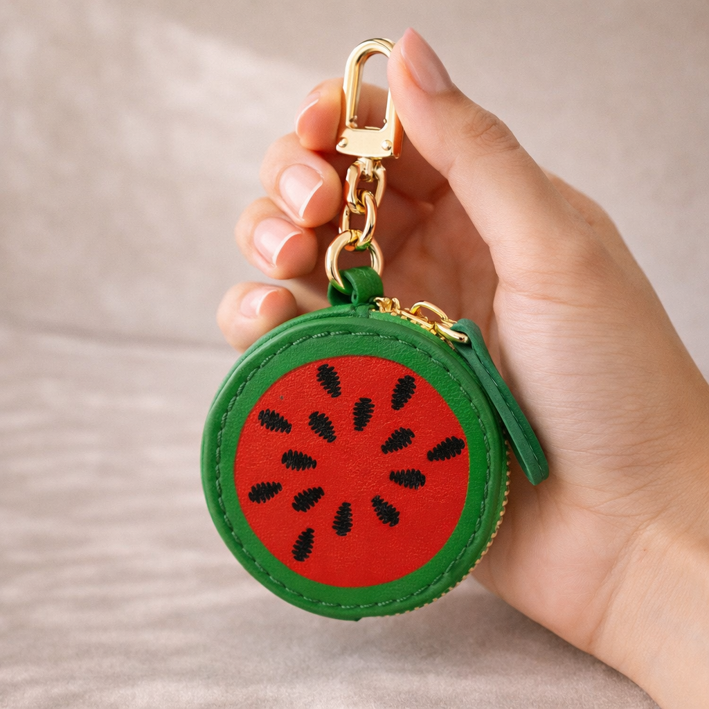 FruitPop Mini Wallet Collection – Leather Coin Purse Pendant