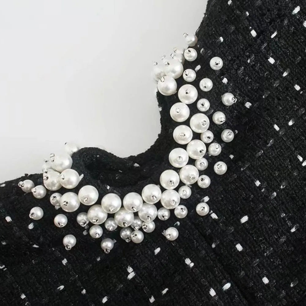 Μίνι τουίντ Φόρεμα Vintage Μαύρο