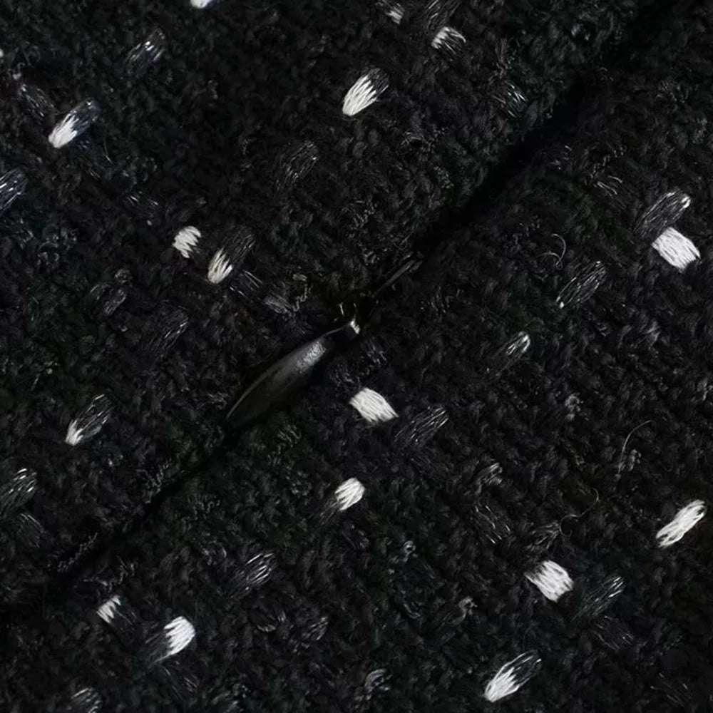 Μίνι τουίντ Φόρεμα Vintage Μαύρο