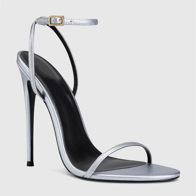 Summer Pointed Patent Leather Sandals