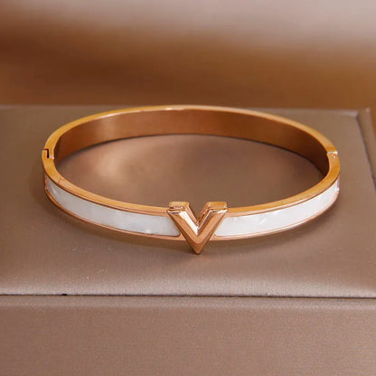 Bracelet à breloques lettre entièrement en cristal en acier inoxydable