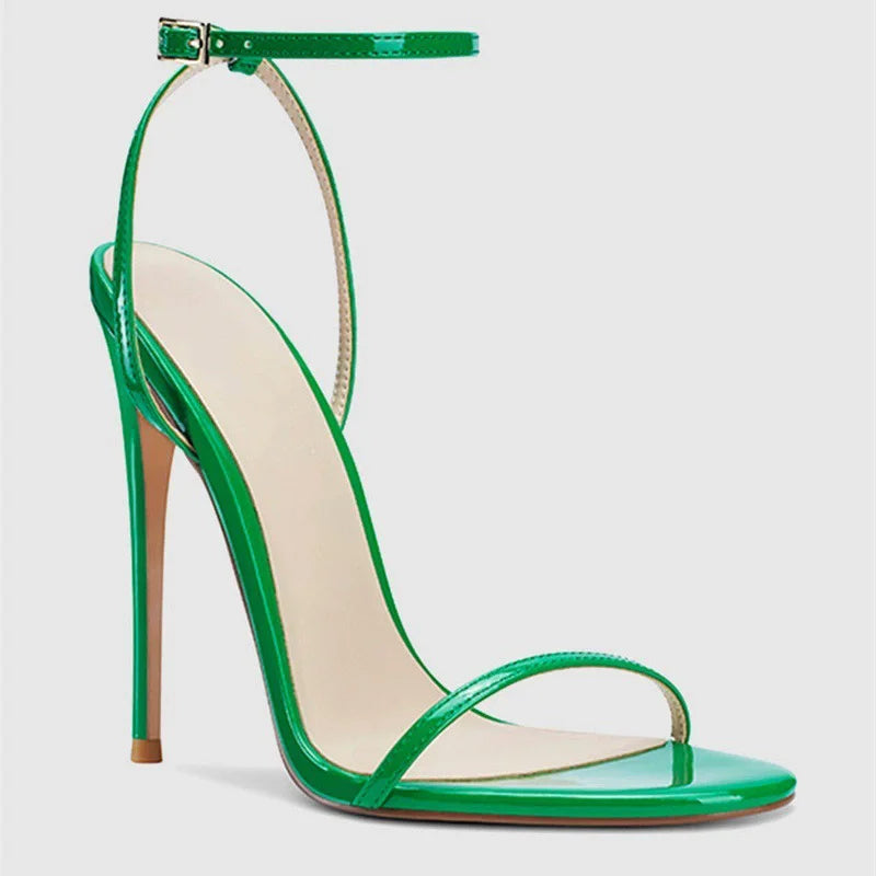 Summer Pointed Patent Leather Sandals