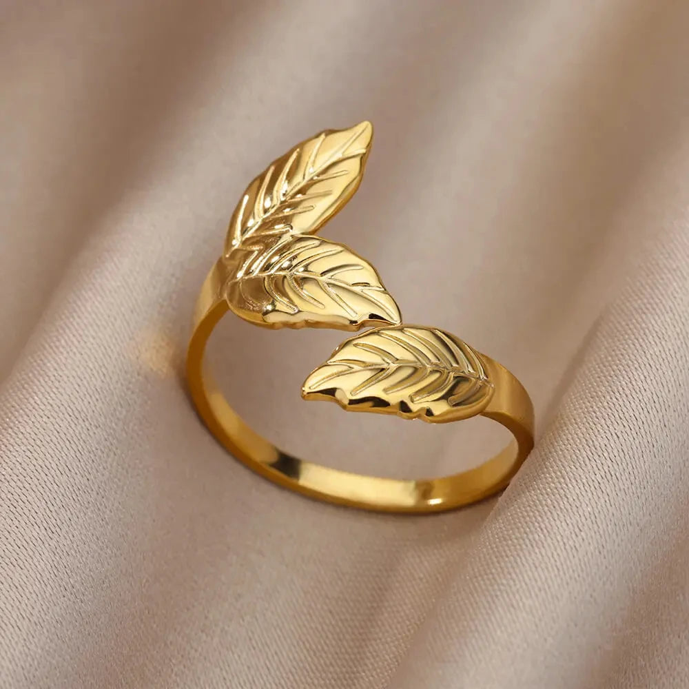 Gold Stainless Steel Rings – 17 mm