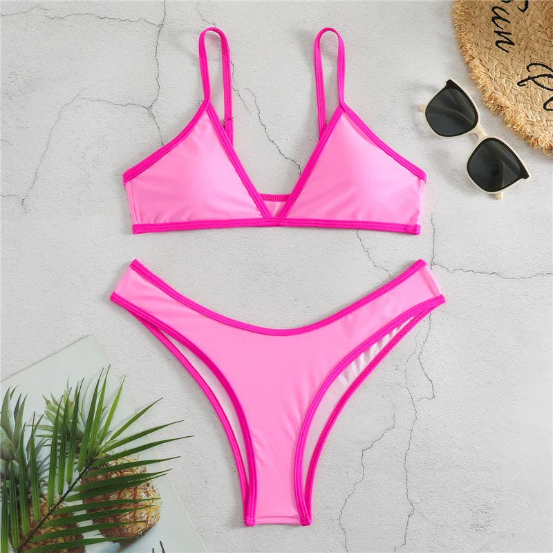 Costume da bagno donna Bikini set 2 pezzi push-up multicolore