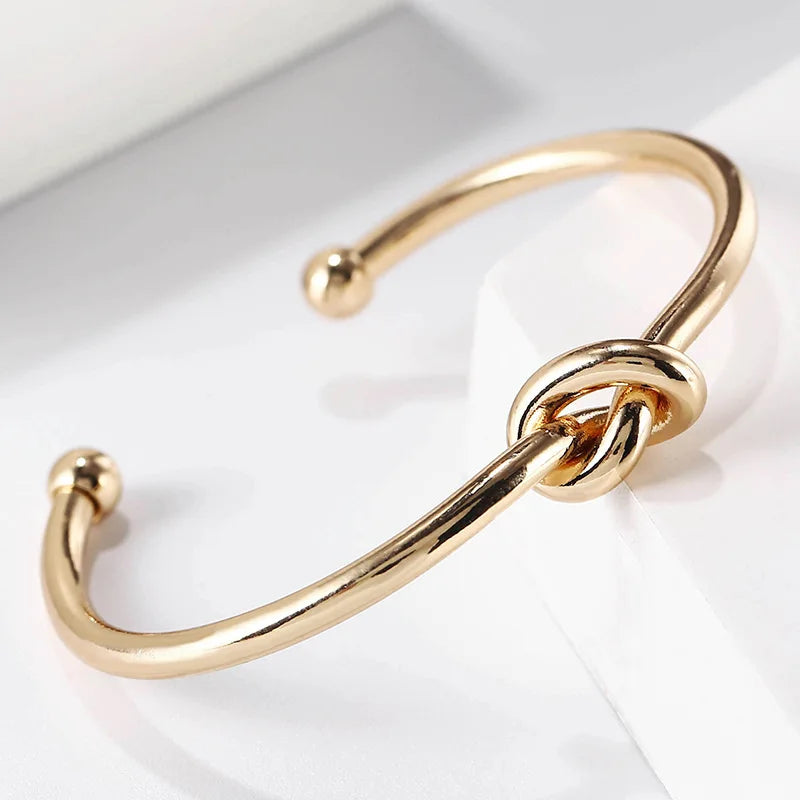 Bracelet Steel Gold Woven Twist Jewelry