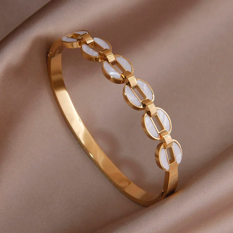 Golden Steel Bracelet Jewelry Unique Accessories