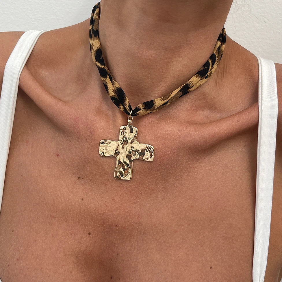 Leopard Choker with Gold Pendant Limited Edition Collection