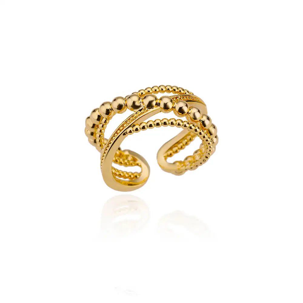 Gold Stainless Steel Rings – 17 mm