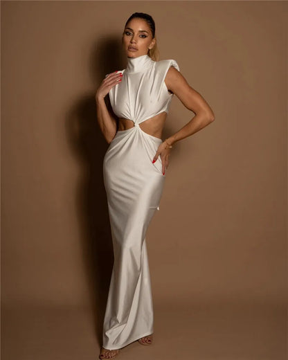 Višebojna haljina s dolčevitom