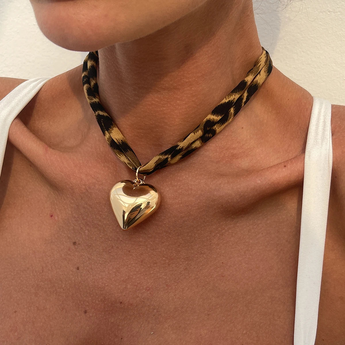 Leopard Choker with Gold Pendant Limited Edition Collection