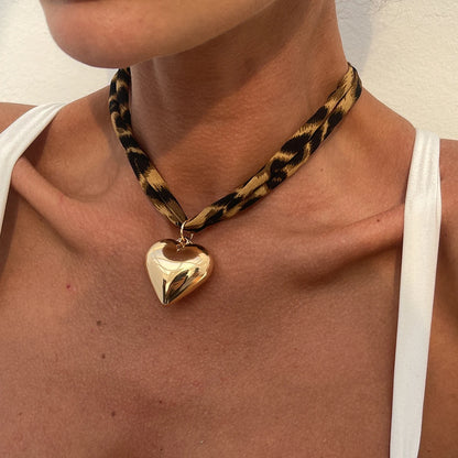 Leopard Choker with Gold Pendant Limited Edition Collection