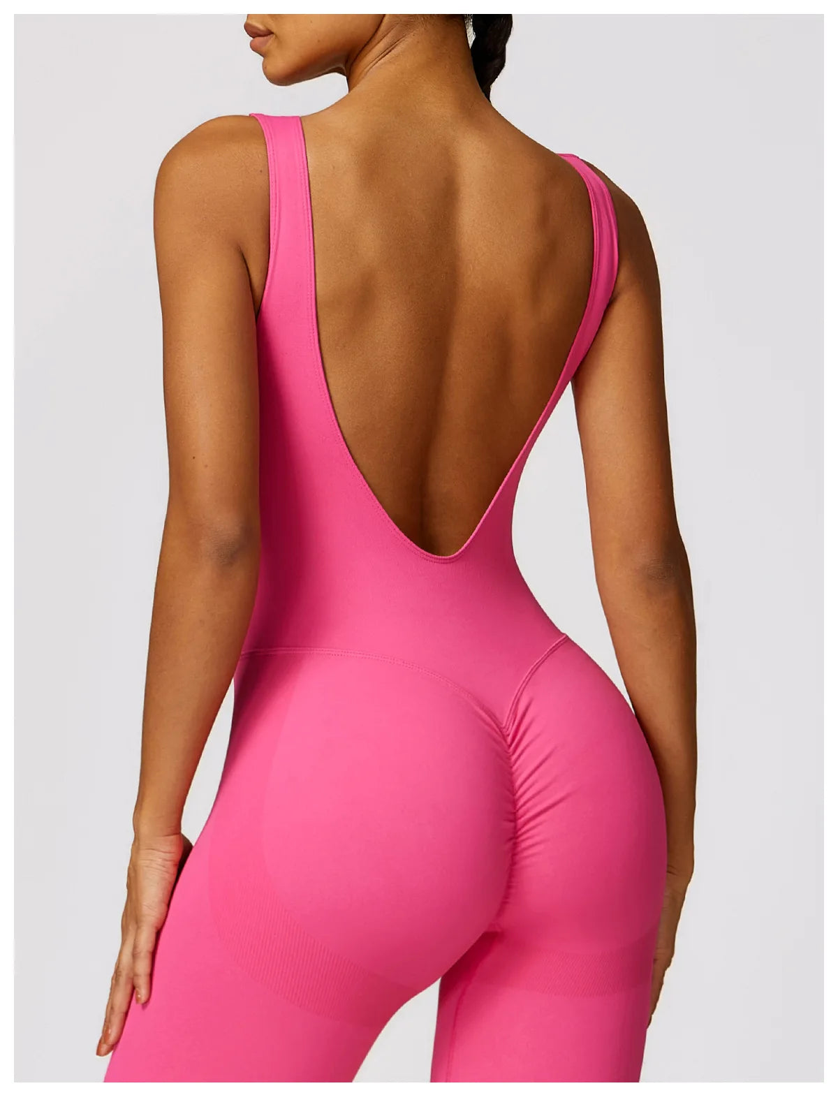 Body dos nu ensemble Fitness Push Up femme combinaison une pièce