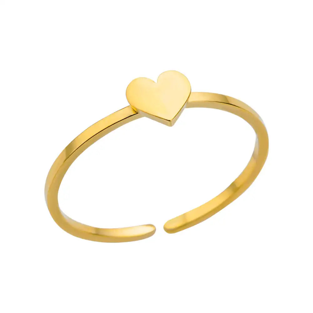 Gold Stainless Steel Rings – 17 mm