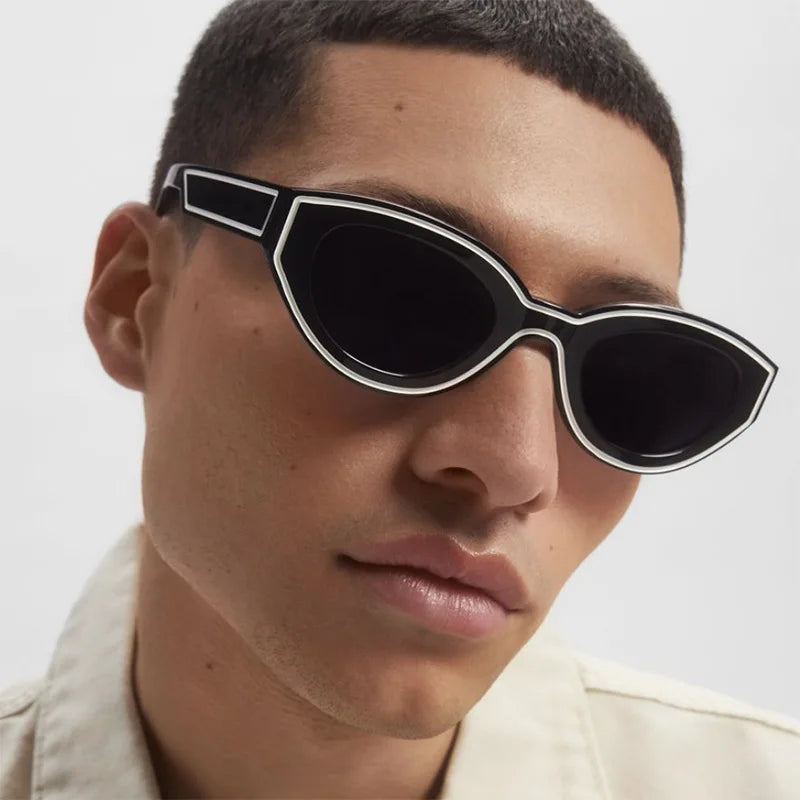 Polygon Gradient Cat Eye Sunglasses