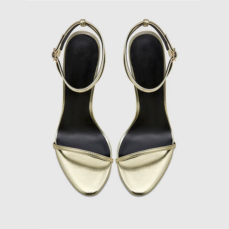 Summer Pointed Patent Leather Sandals