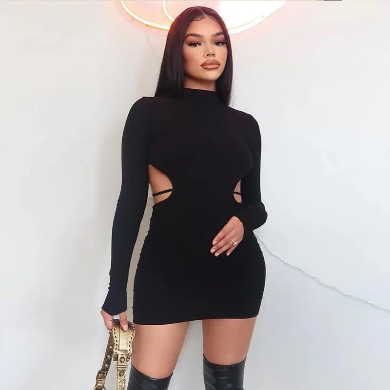 Rückenfreies Bandage-Minikleid, elegante Party