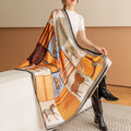 Horse Print Square Scarf – 110 x 110 cm