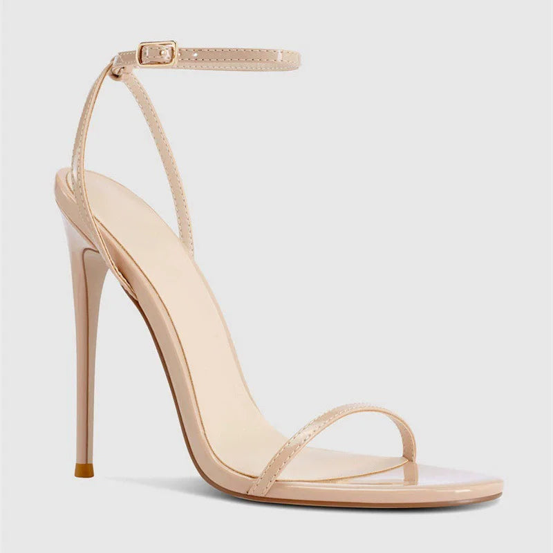 Summer Pointed Patent Leather Sandals