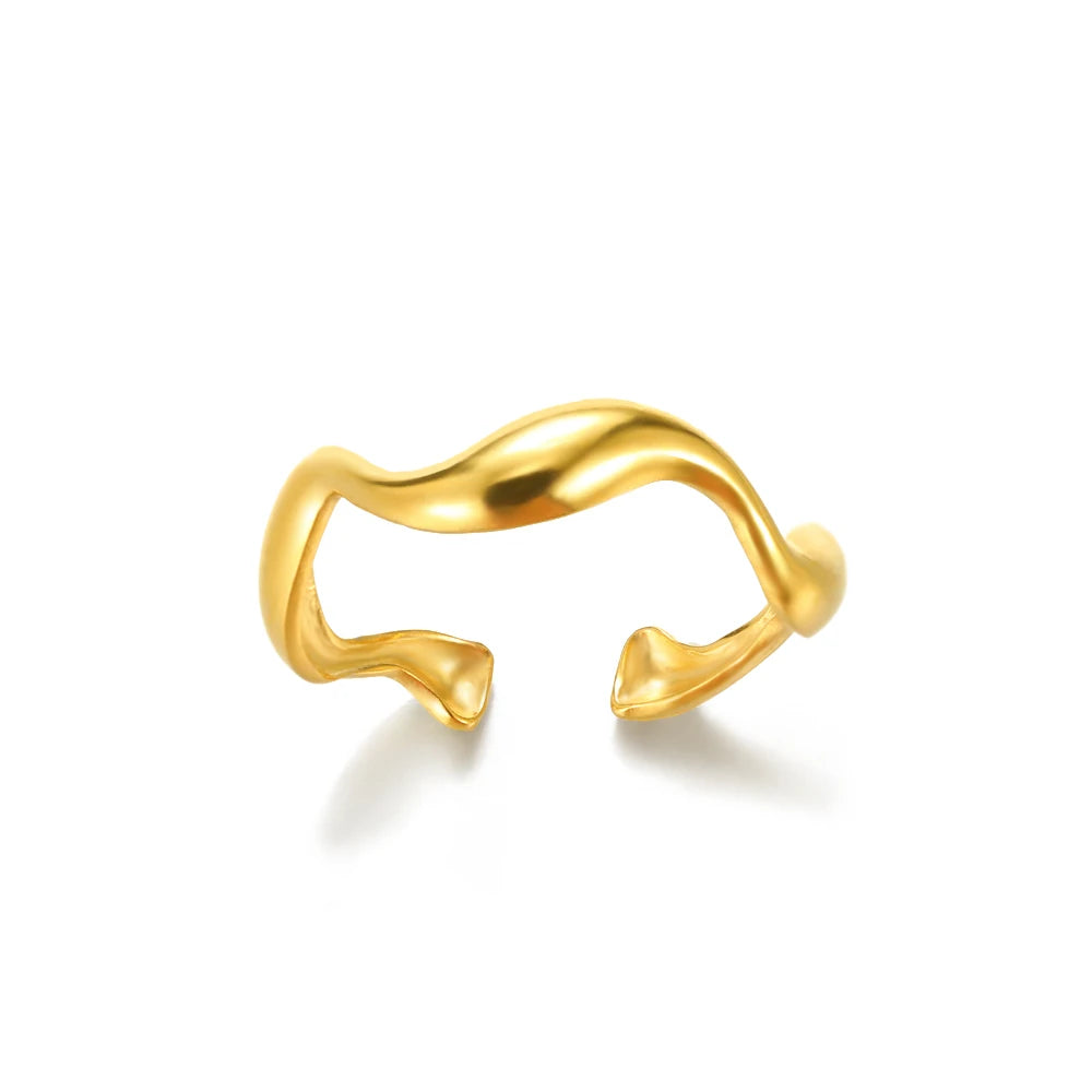 Gold Stainless Steel Rings – 17 mm