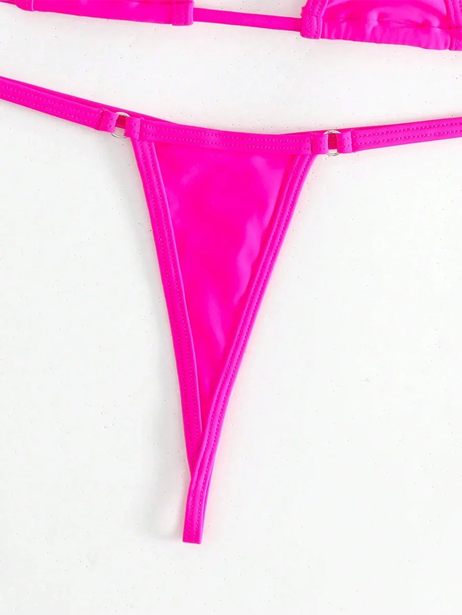 Micro Bikini Mini Thong Set Multicolor