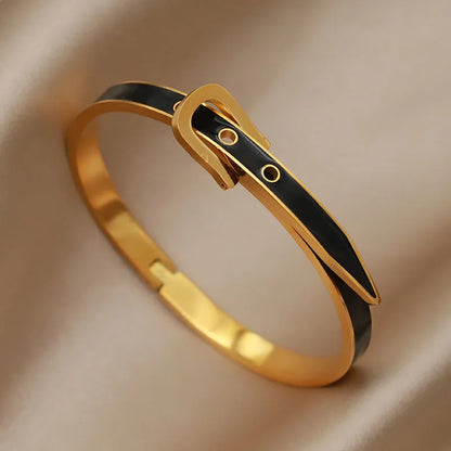 Golden Steel Bracelet Jewelry Unique Accessories