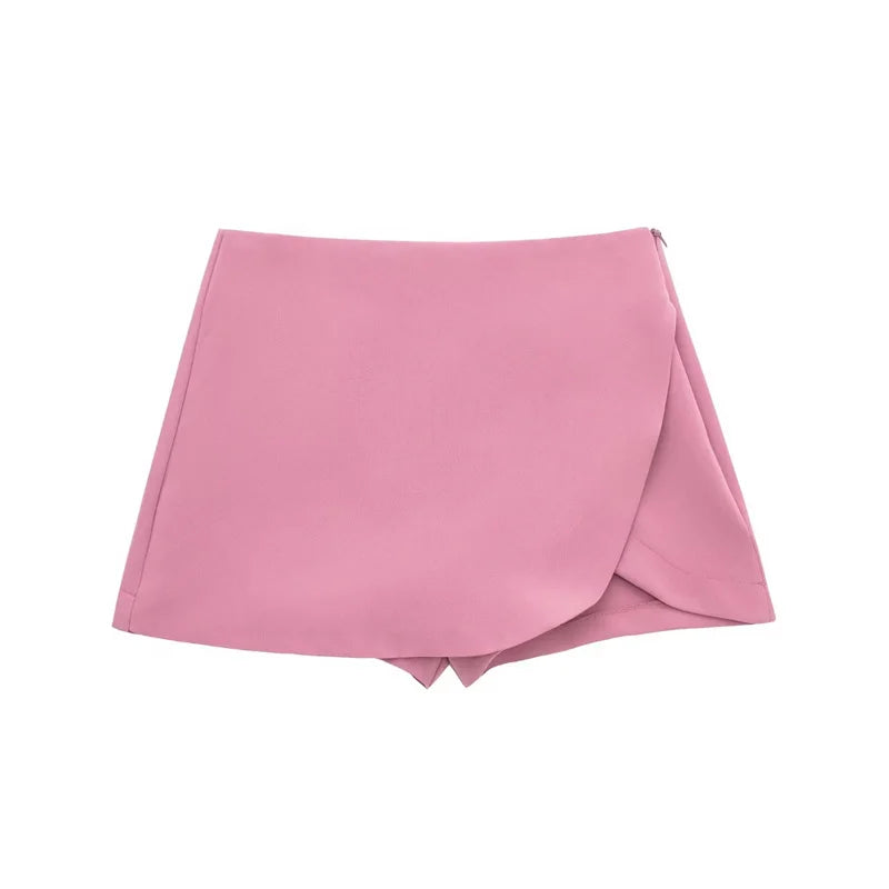 Asymmetric High-Waist Skort – Summer Casual