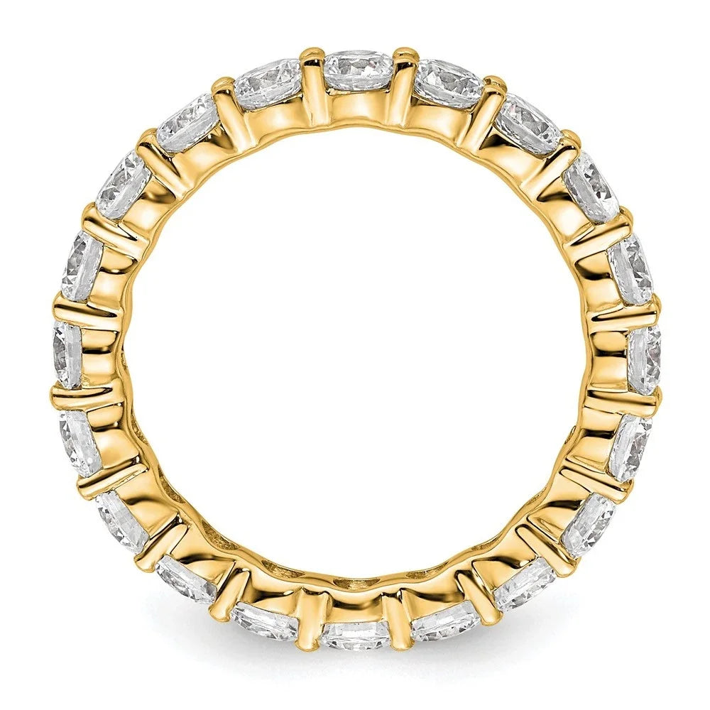 4mm Moissanite Eternity Ring – 14K Gold Filled