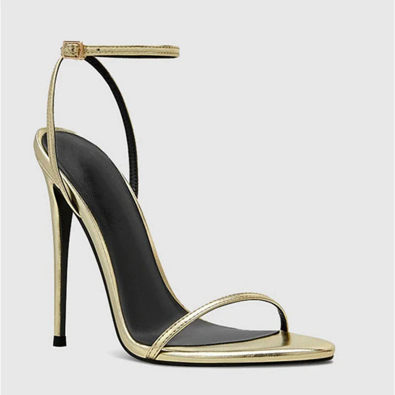 Summer Pointed Patent Leather Sandals