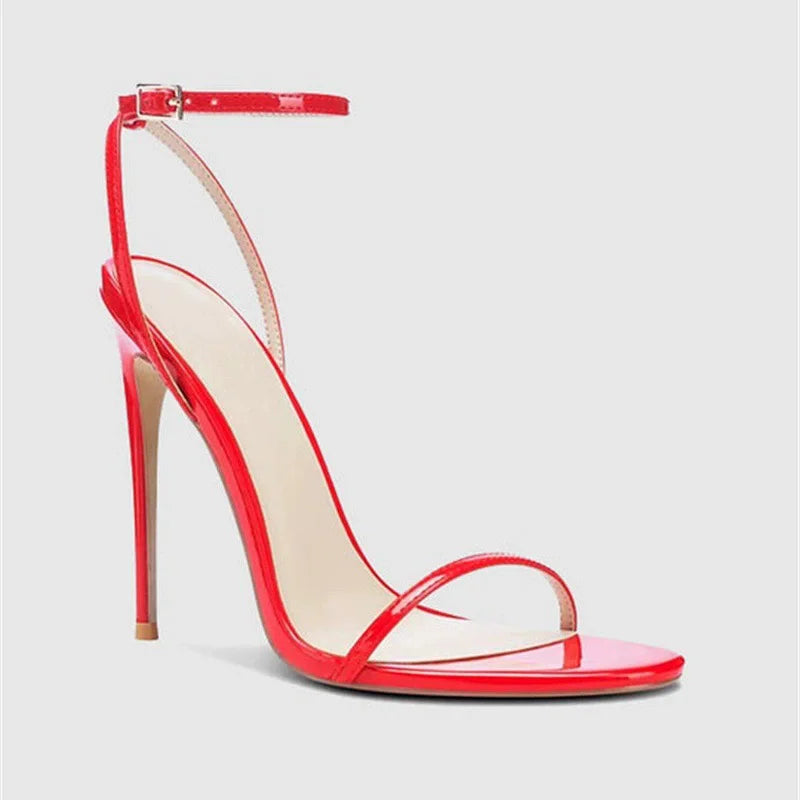 Summer Pointed Patent Leather Sandals