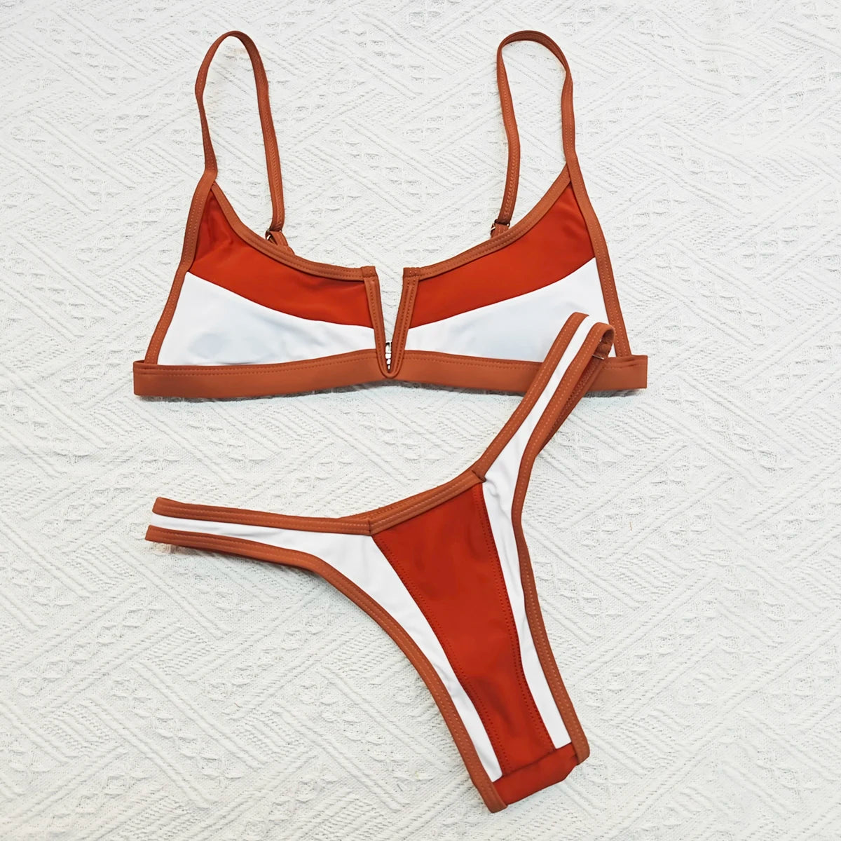 Bikini Brazilian Swimwear Vintage Multicolor Set