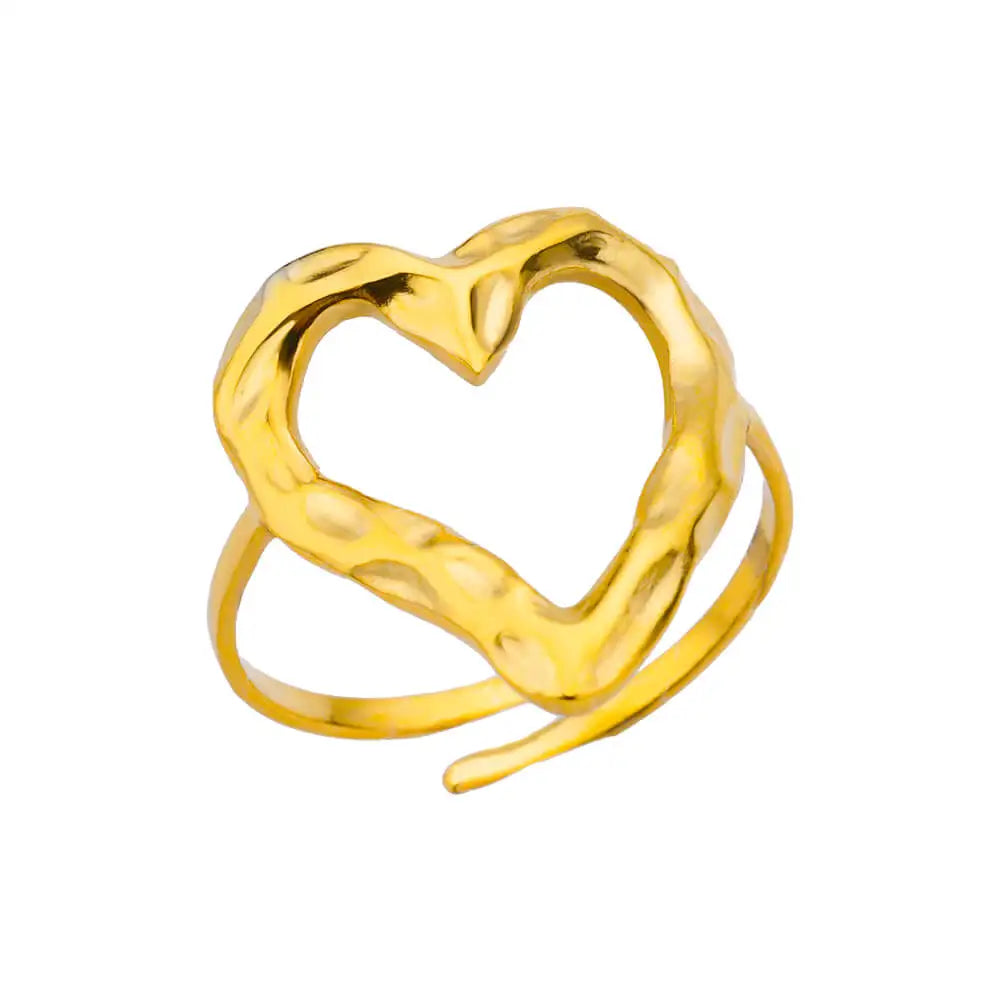 Gold Stainless Steel Rings – 17 mm