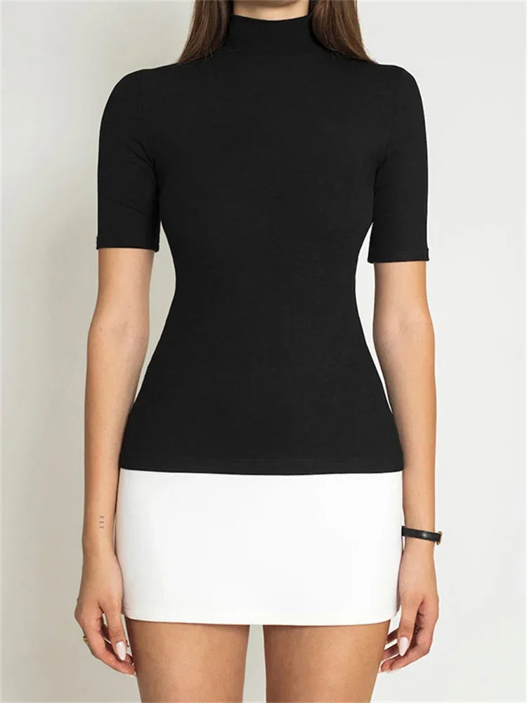 Contrast Black and White Mini Dress
