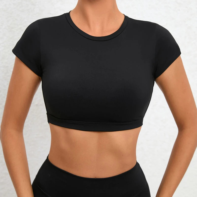 Top feminino de treino respirável para fitness