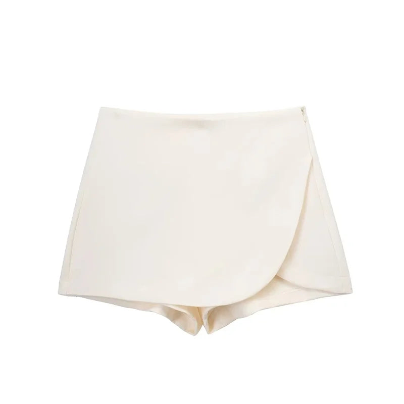 Asymmetric High-Waist Skort – Summer Casual