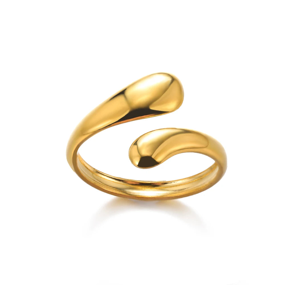 Gold Stainless Steel Rings – 17 mm