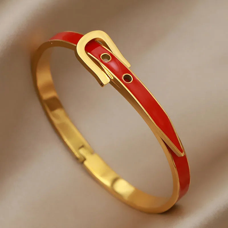 Golden Steel Bracelet Jewelry Unique Accessories