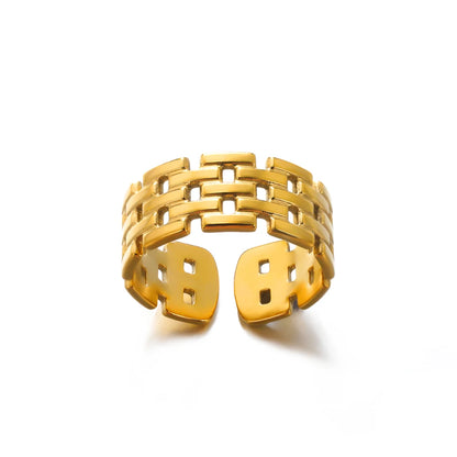 Goldfarbene Edelstahlringe – 17 mm