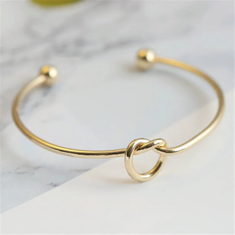 Bracelet Steel Gold Woven Twist Jewelry