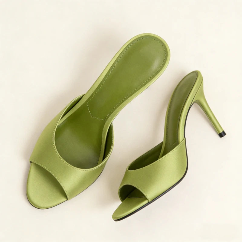 Elegant Satin Stiletto Sandals