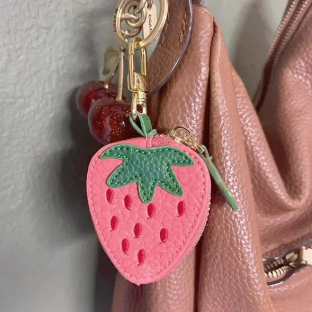 FruitPop Mini Wallet Collection – Leather Coin Purse Pendant