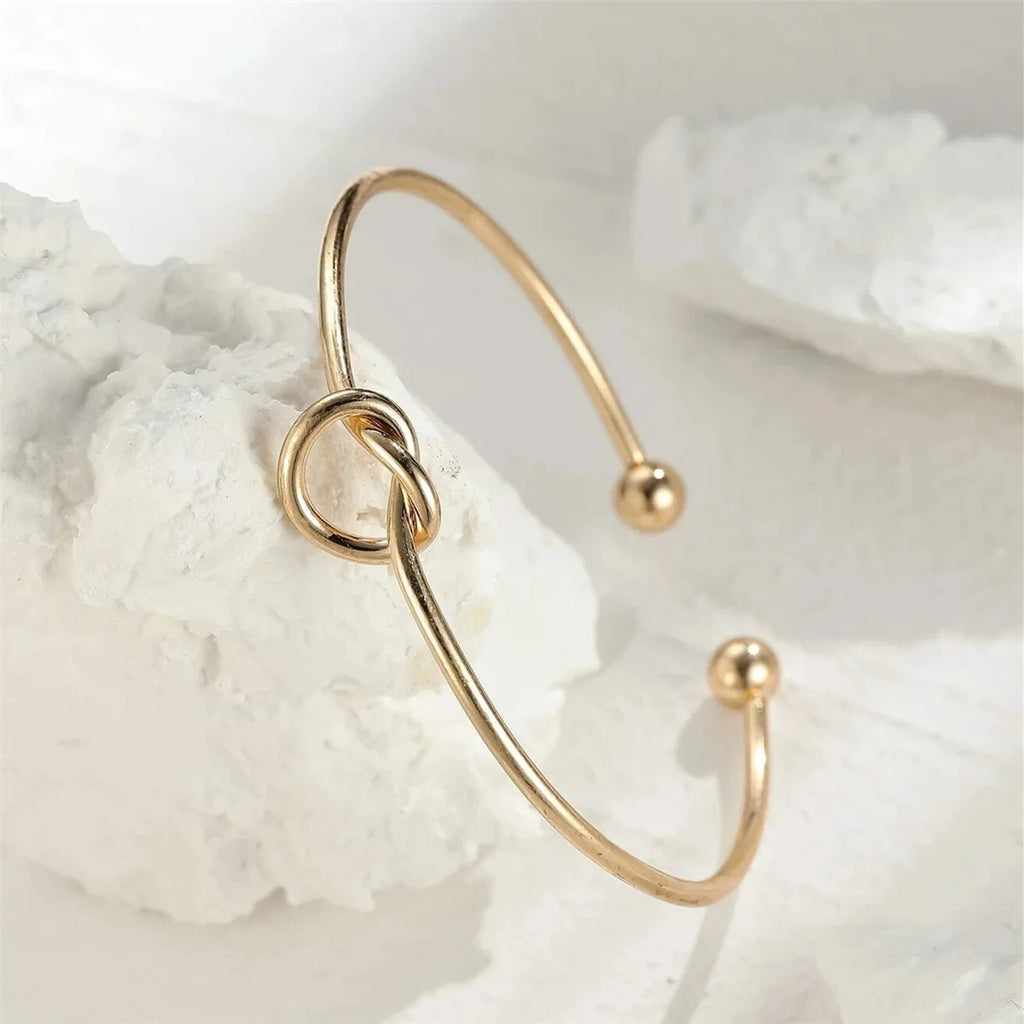 Pulsera Acero Oro Tejido Twist Joyería