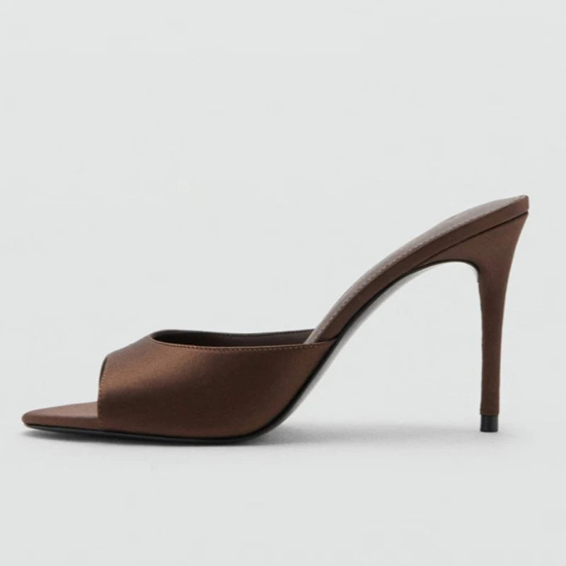 Elegant Satin Stiletto Sandals