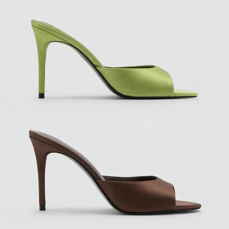 Elegant Satin Stiletto Sandals