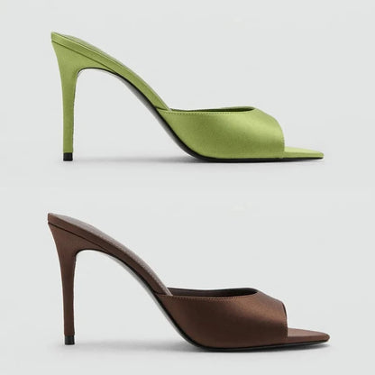Elegant Satin Stiletto Sandals