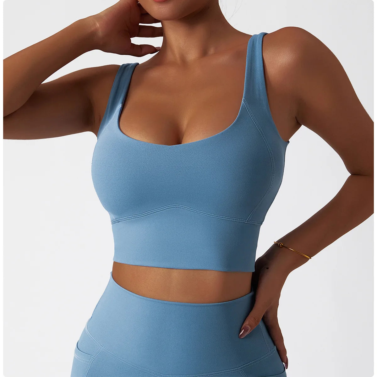 Workout Crop Top Yoga stoßfest mit Brustpolster